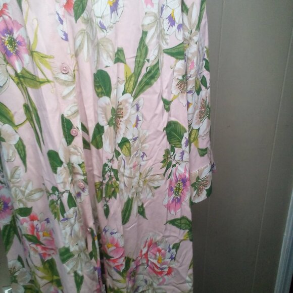 Grace Elements Blouse XL Button Up 3/4 Sleeve Floral Colorful - Picture 12 of 16